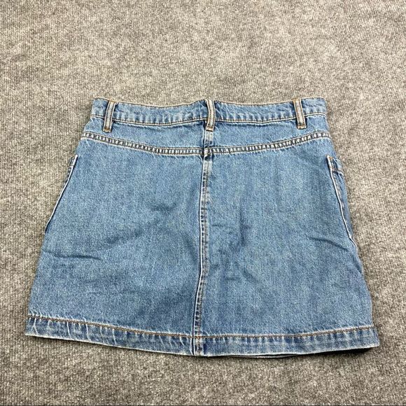 BDG Urban Outfitters 90s Style Button Front Denim Blue Jean Skirt Size M - Picture 6 of 7
